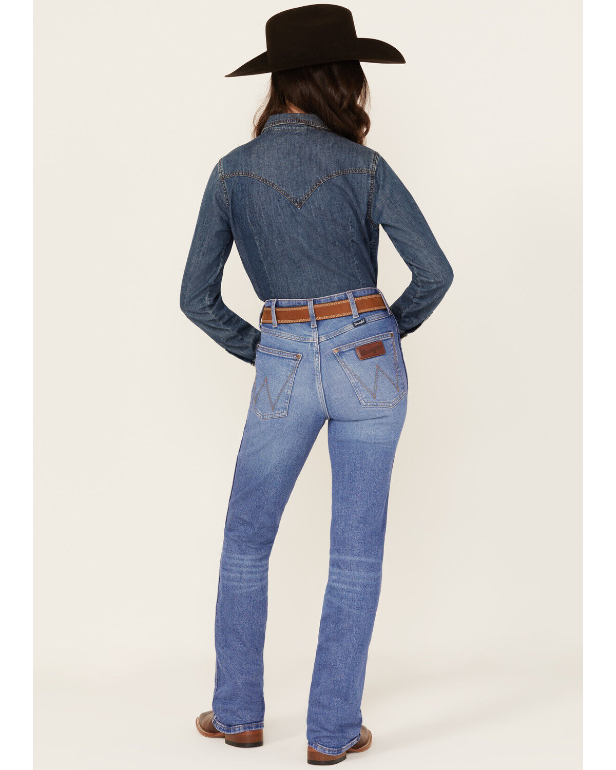 Wrangler Retro Women's Hollyn Medium Wash High Rise Bootcut Stretch Denim Jeans