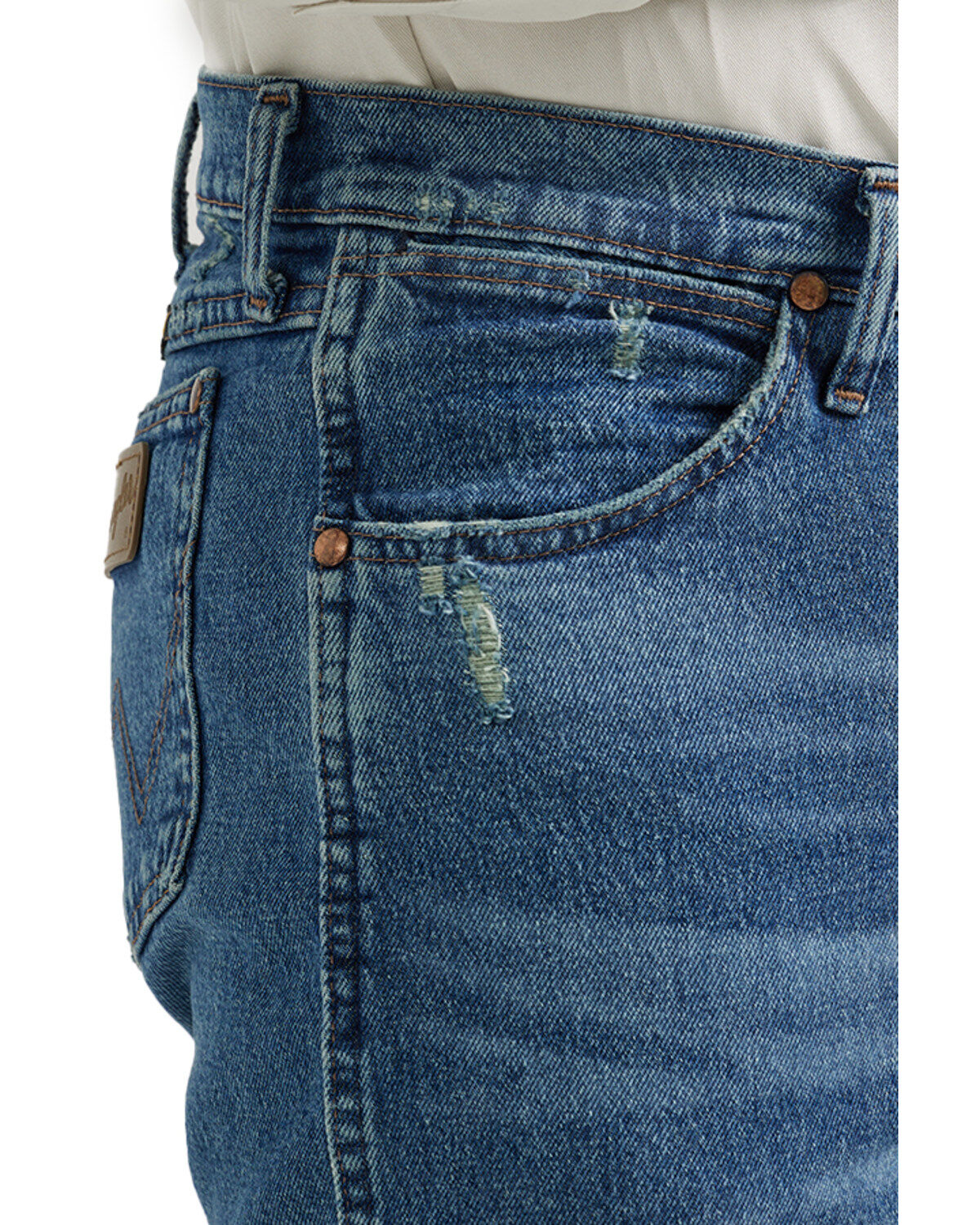 Wrangler Men's 47MWZ Vintage Collection Medium Wash Regular Fit Straight Stretch Denim Jeans