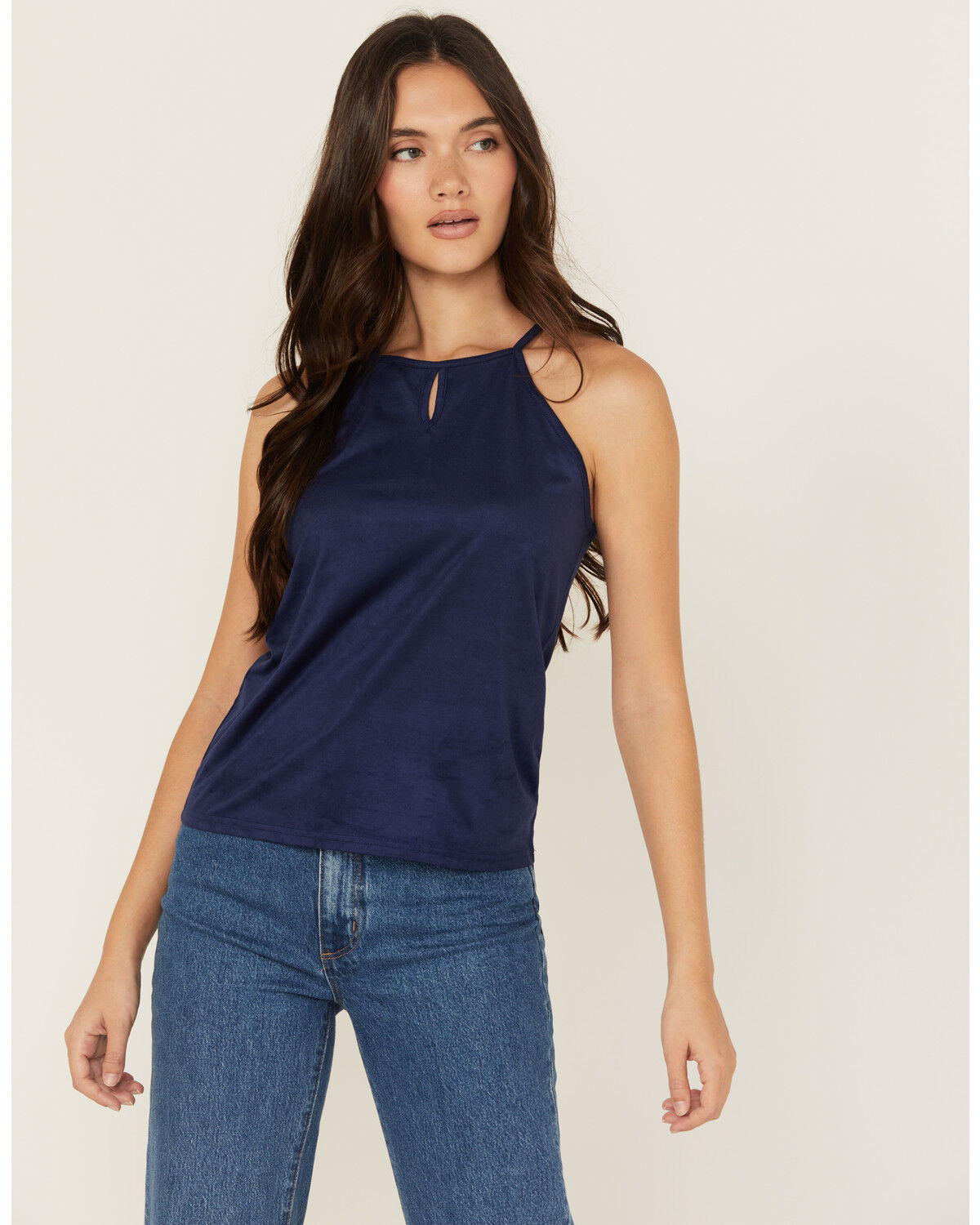 Shyanne Women's Faux Suede Halter Tank