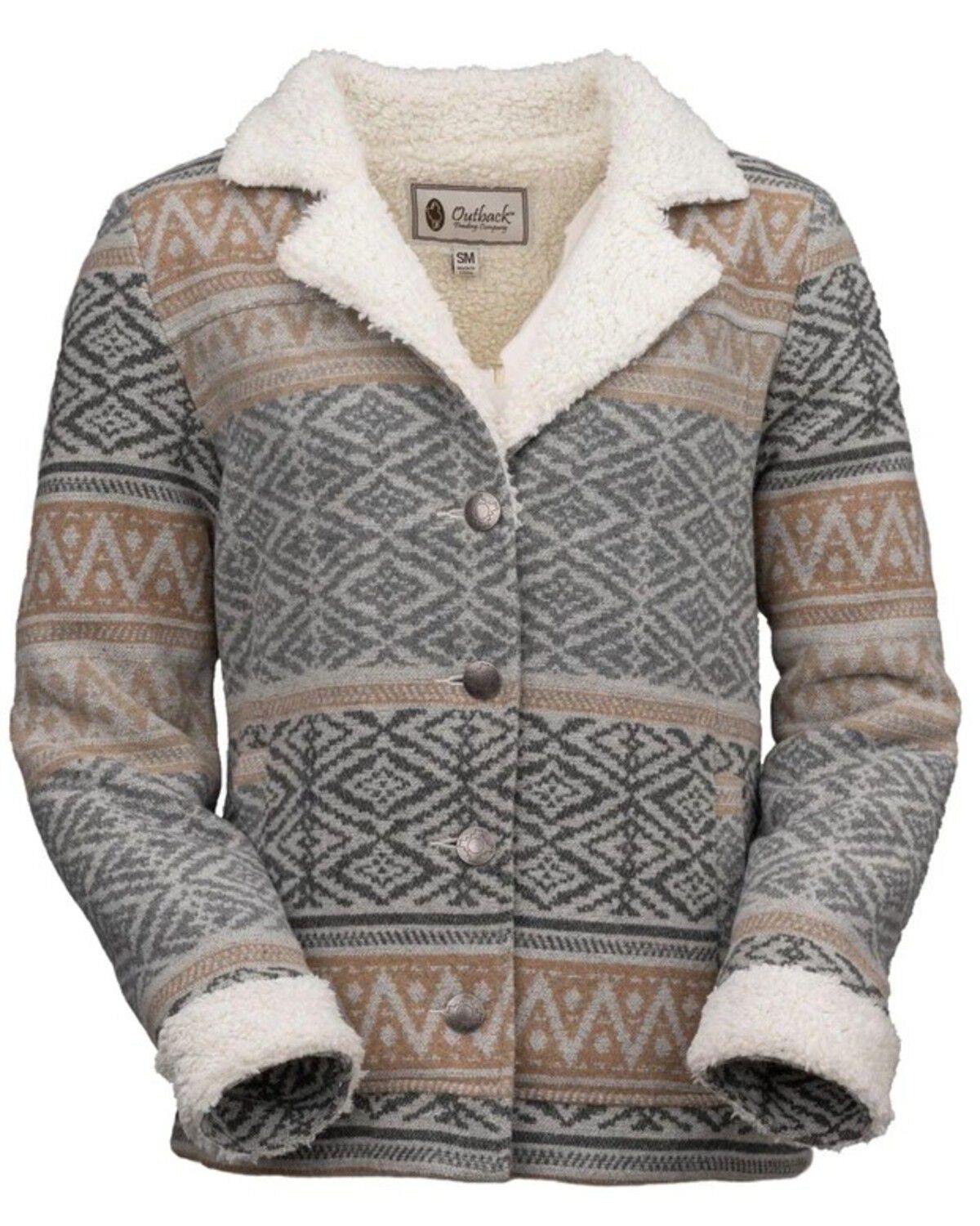 Outback Trading Co Women's Gemma Southwestern Sherpa Lined Jacket - Plus