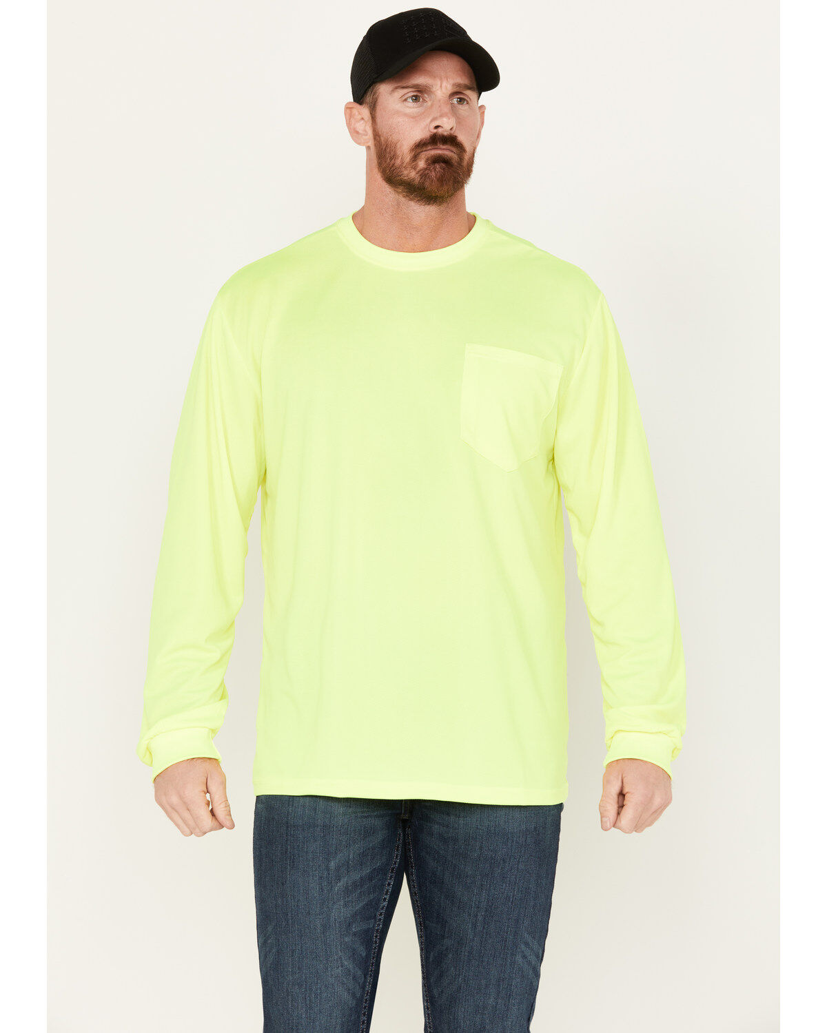 Hawx Men's High-Visibility Long Sleeve Work Shirt