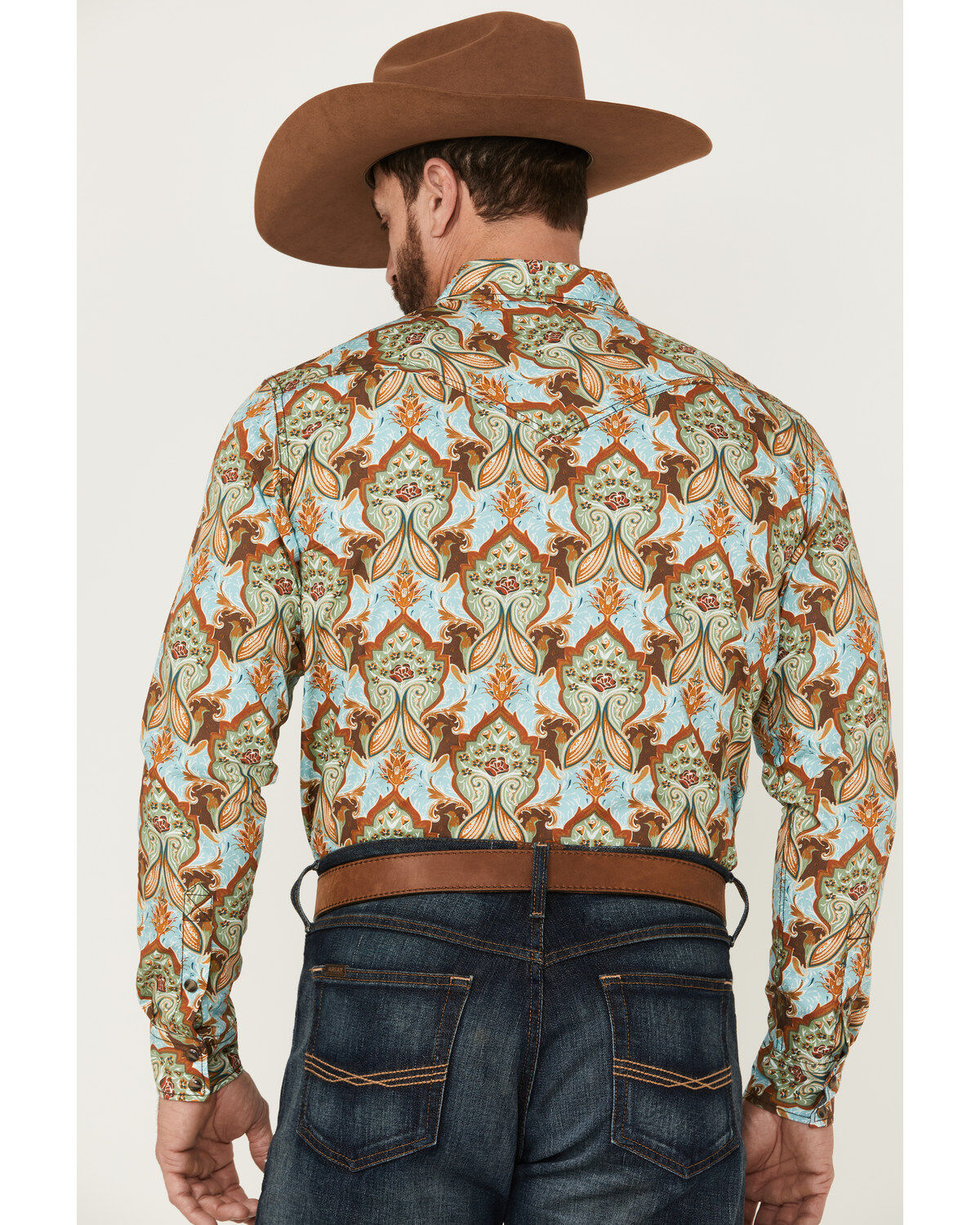 Cody James Men's Rushmore Print Long Sleeve Snap Western Shirt