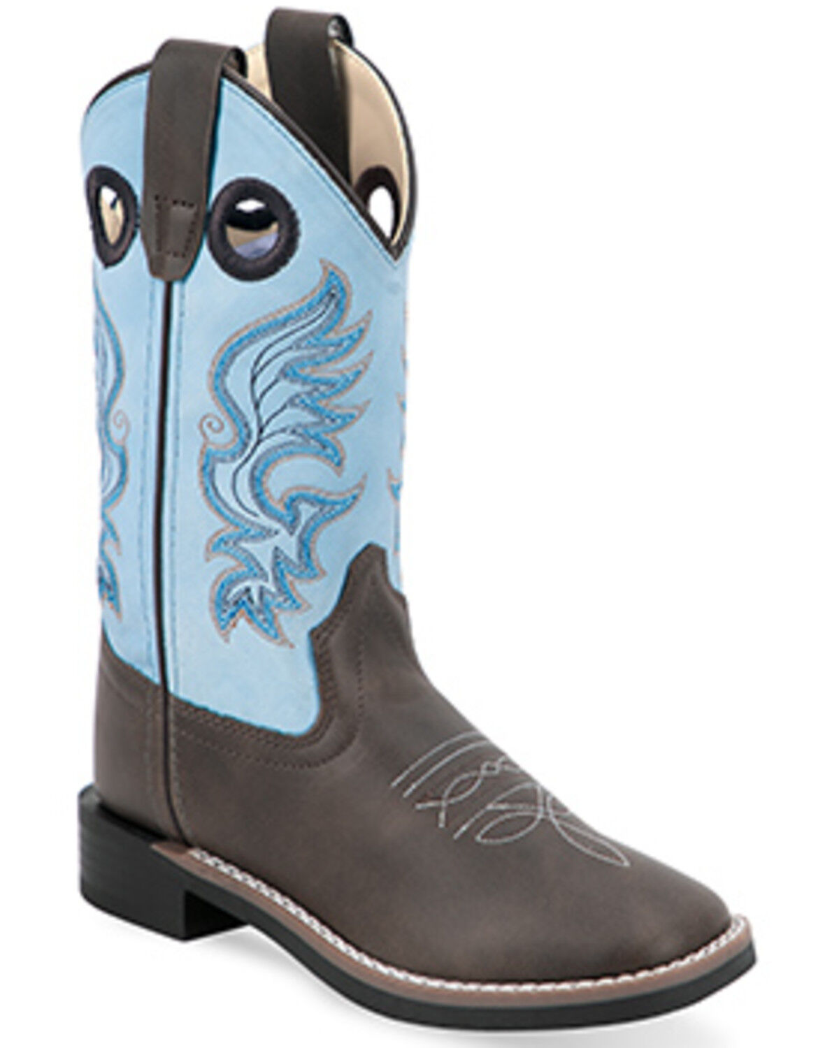 Old West Boys' Western Boots - Broad Square Toe
