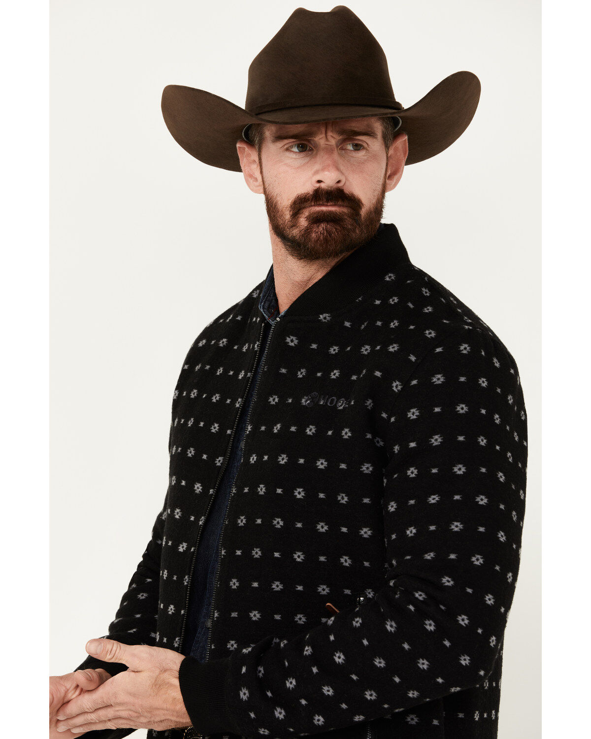 Hooey Men's Southwestern Print Wool Jacket