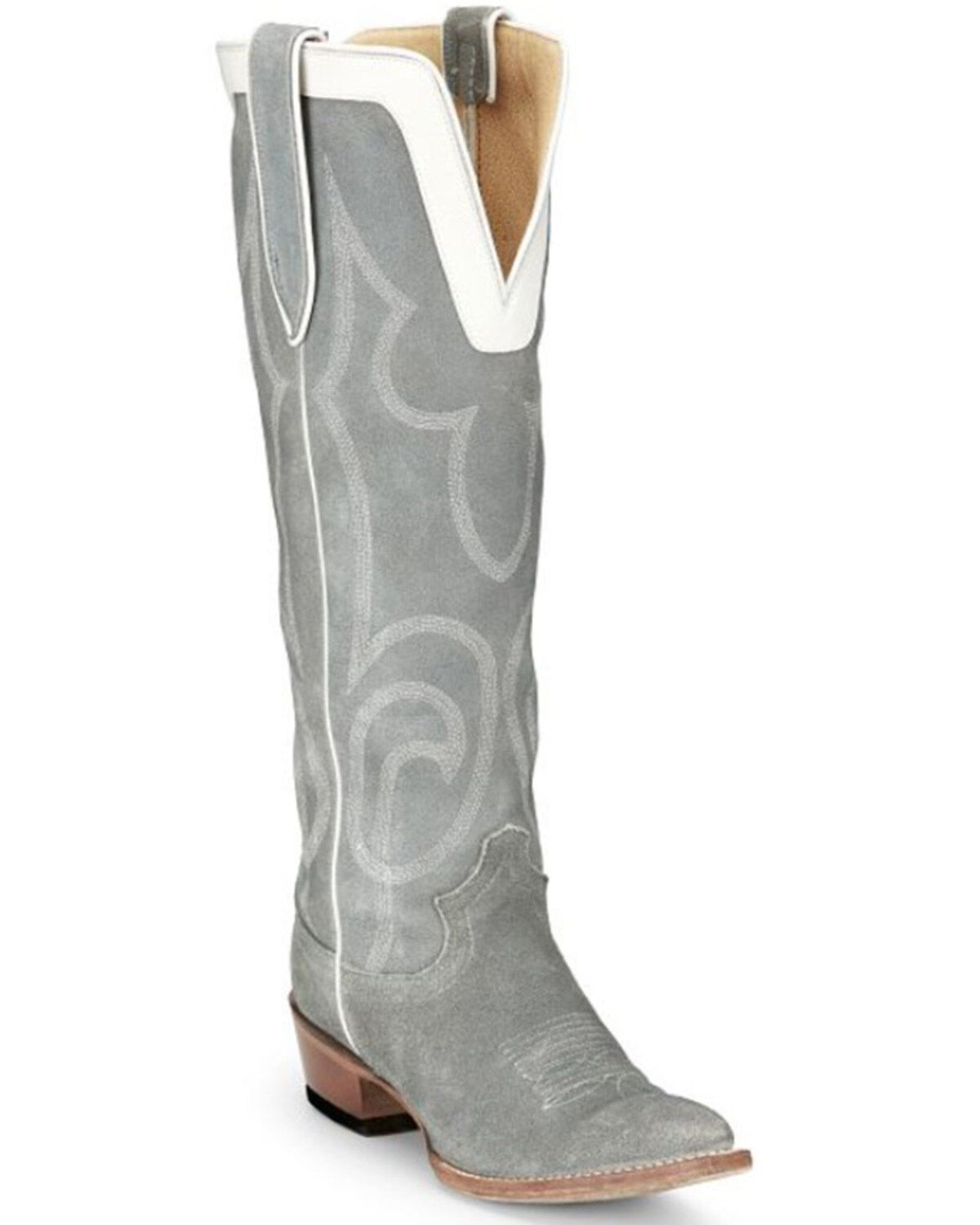 Justin Women's Verlie Vintage Suede Tall Western Boots - Snip Toe