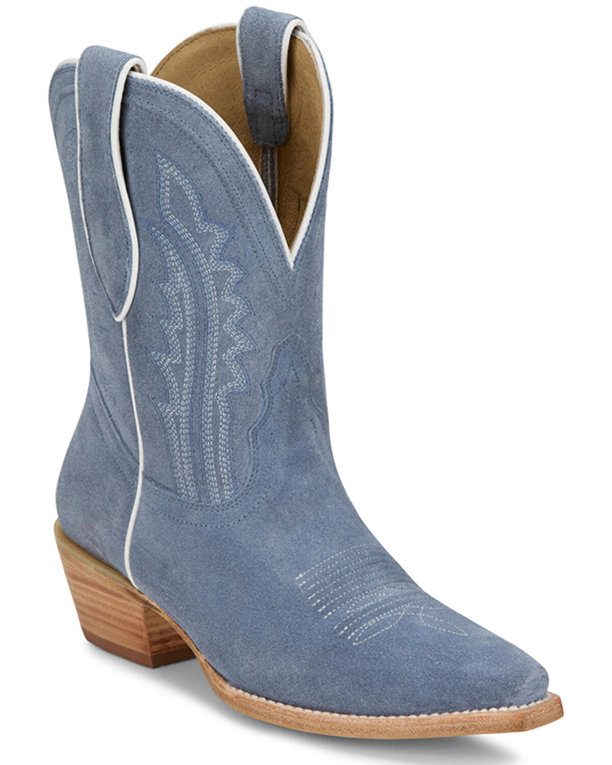 Tony Lama Women's Lea Suede Western Booties - Snip Toe