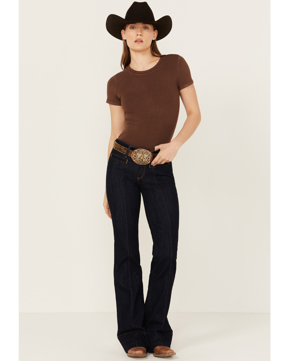 Ariat Women's Lennon Dark Wash Perfect Rise Slim Trouser Stretch Denim Jeans