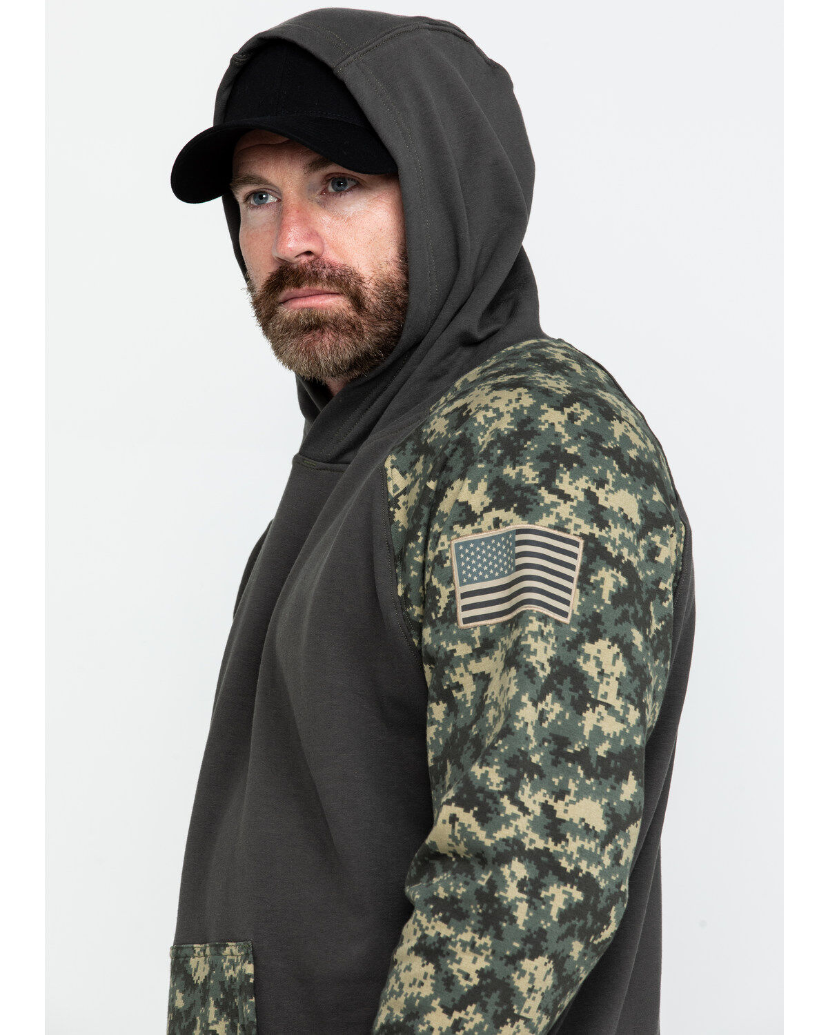 Ariat Men's FR Durastretch Camo Patriot Hooded Work Sweatshirt - Tall