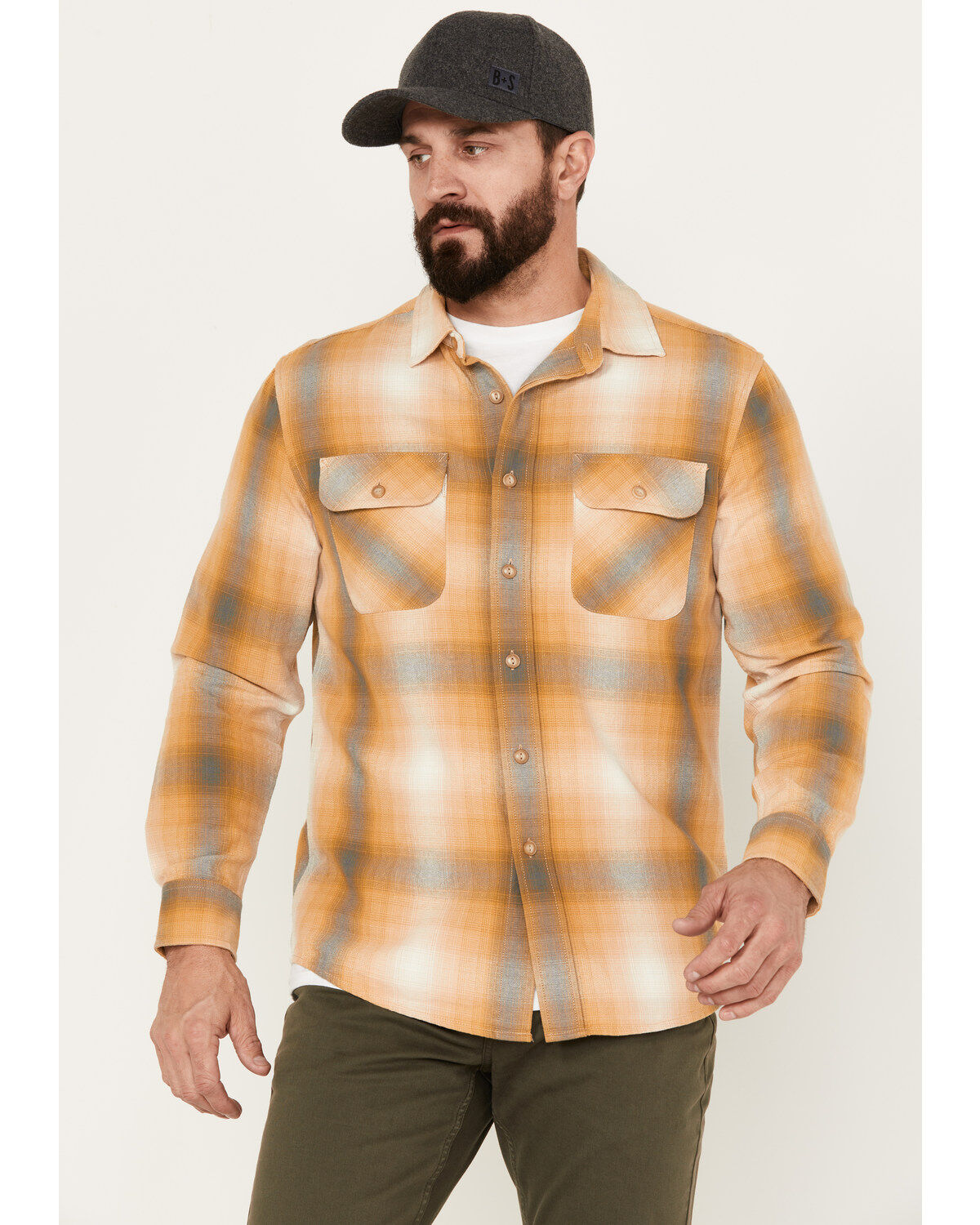 Pendleton Men's Beach Shack Plaid Print Long Sleeve Button Down Western Shirt