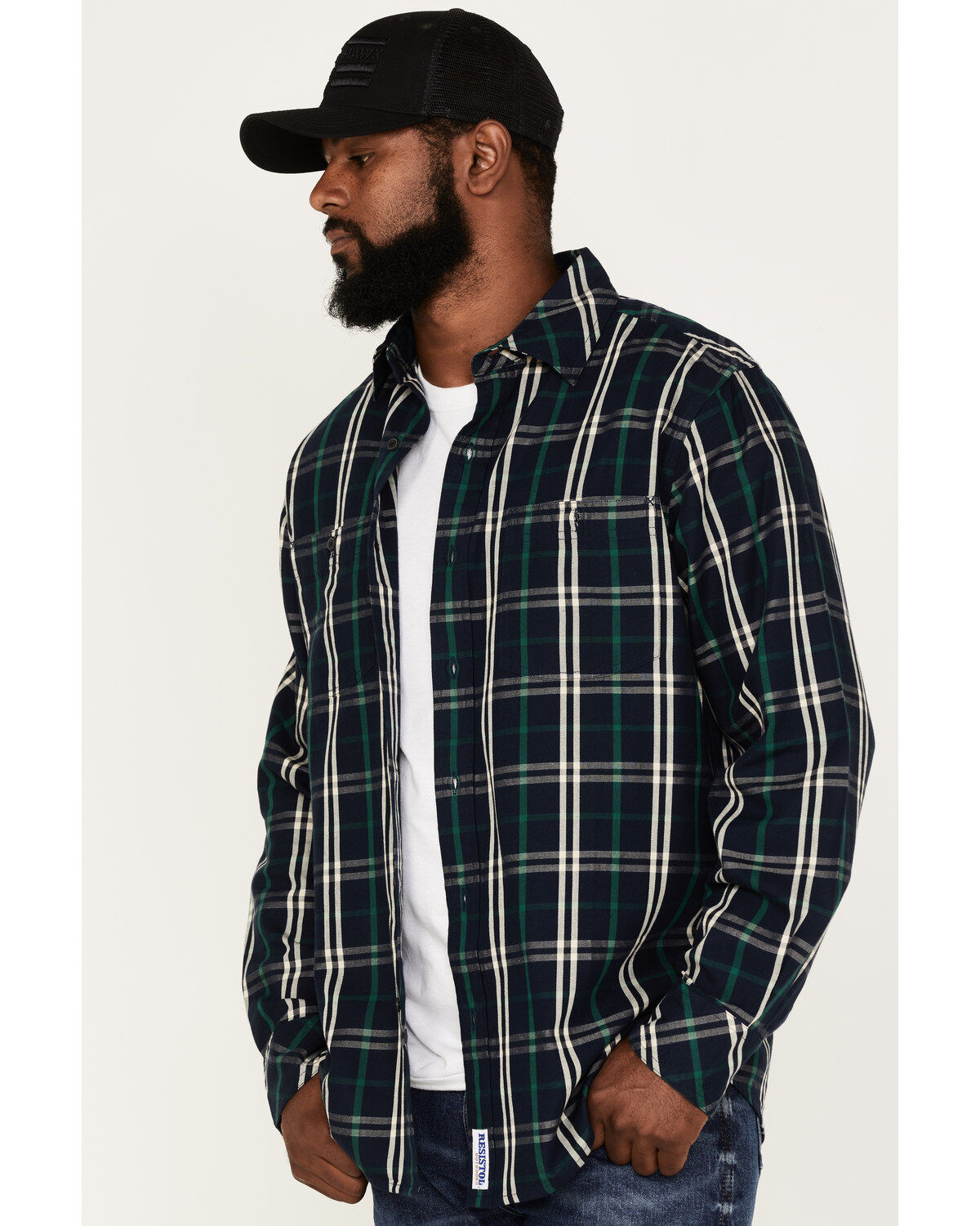Resistol Men's Greeley Large Plaid Button Down Western Shirt