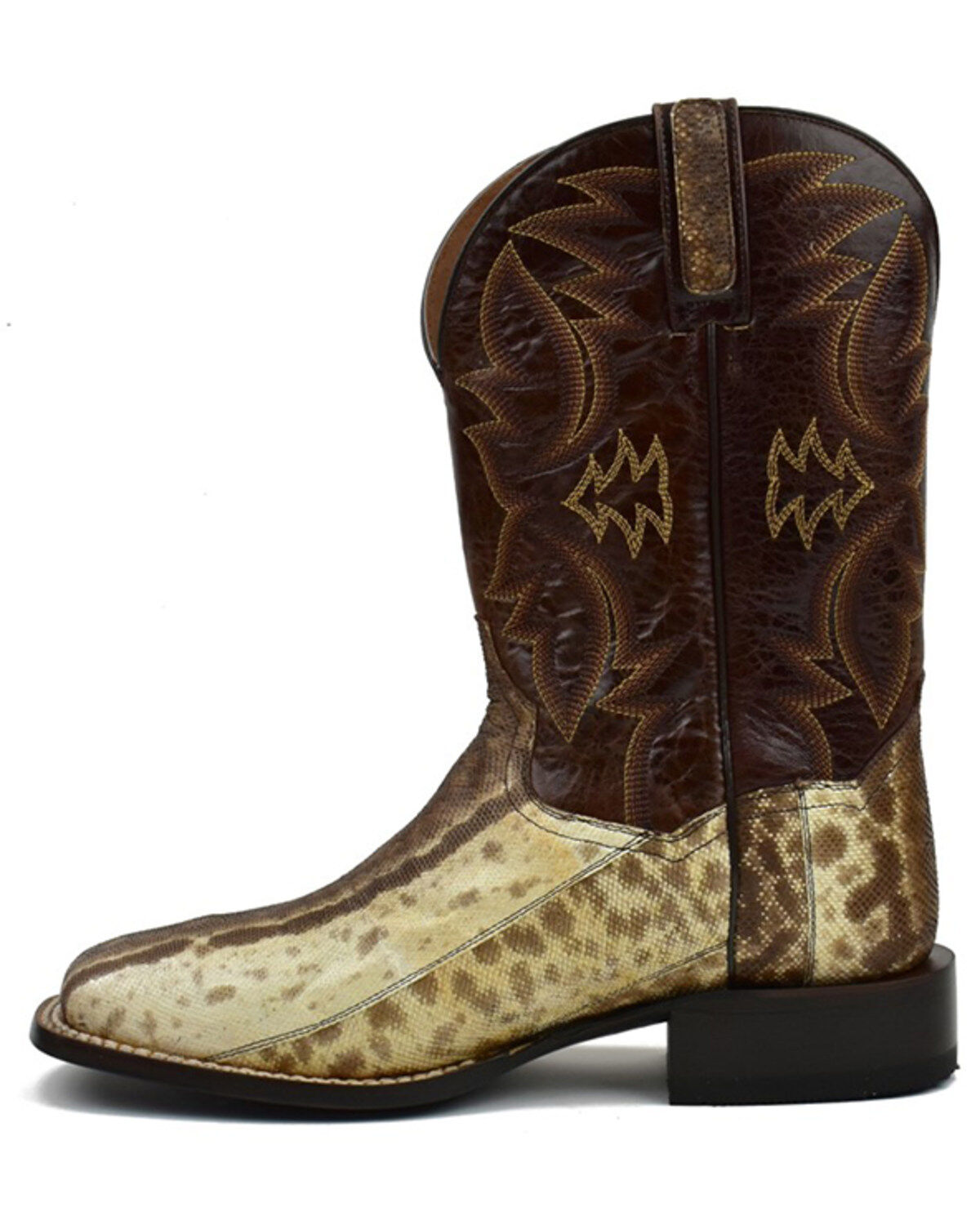 Dan Post Men's Karung Snake Brown Exotic Western Boots - Broad Square Toe