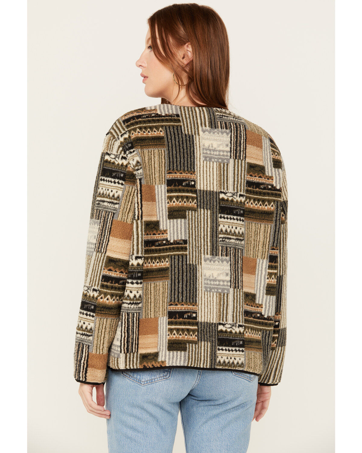 Miss Me Women's Multi Striped Print Button-Down Jacket