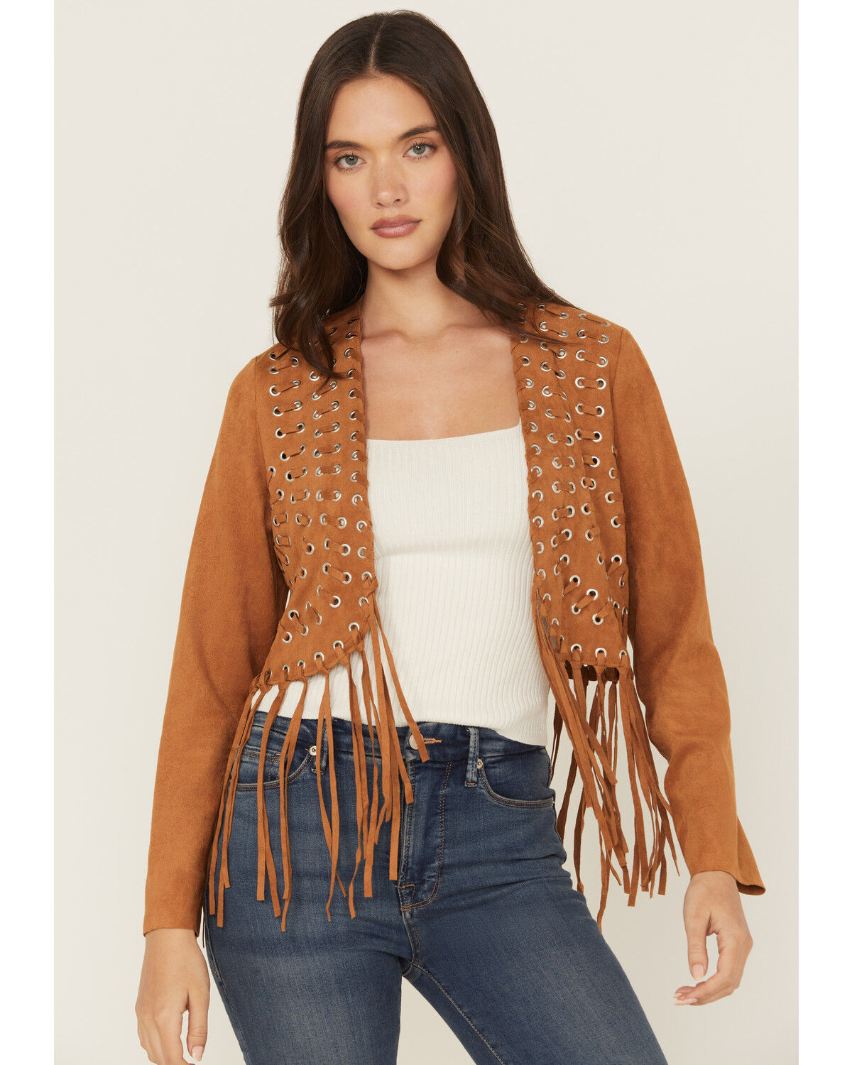 Vocal Women's Fringe Cropped Jacket