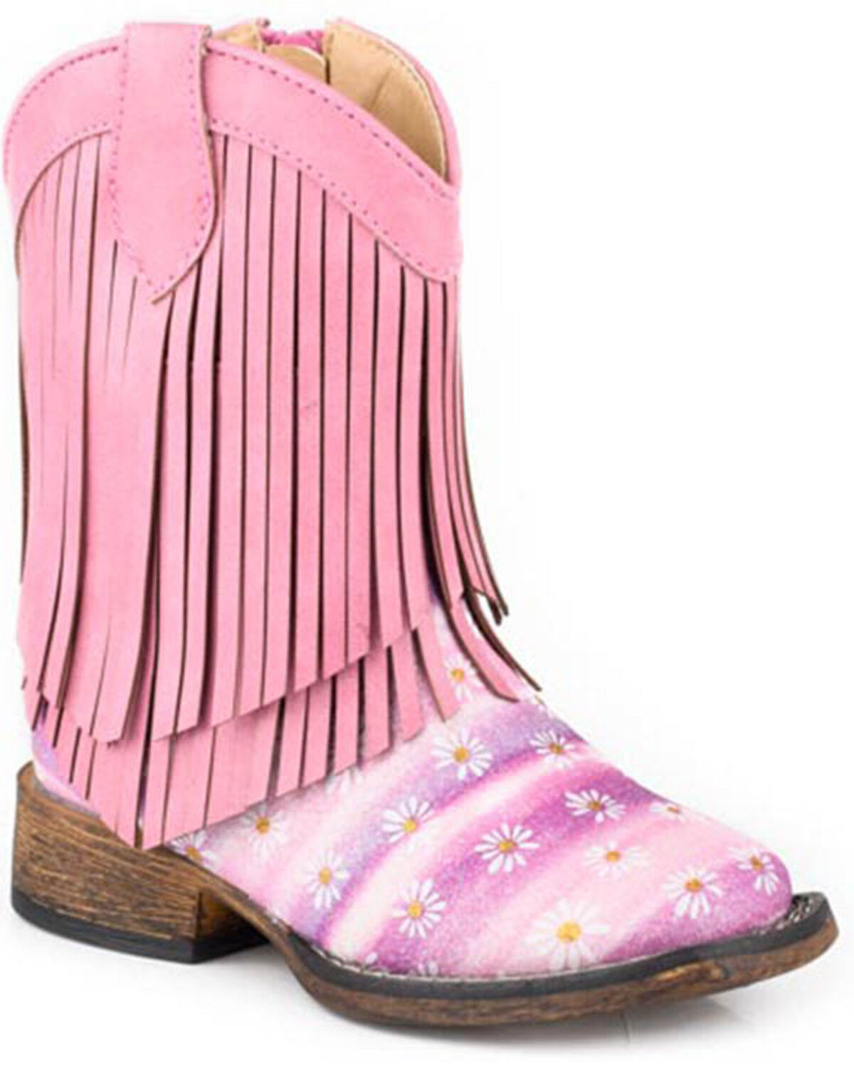 Roper Toddler Girls' Double Fringe Western Boots - Square Toe