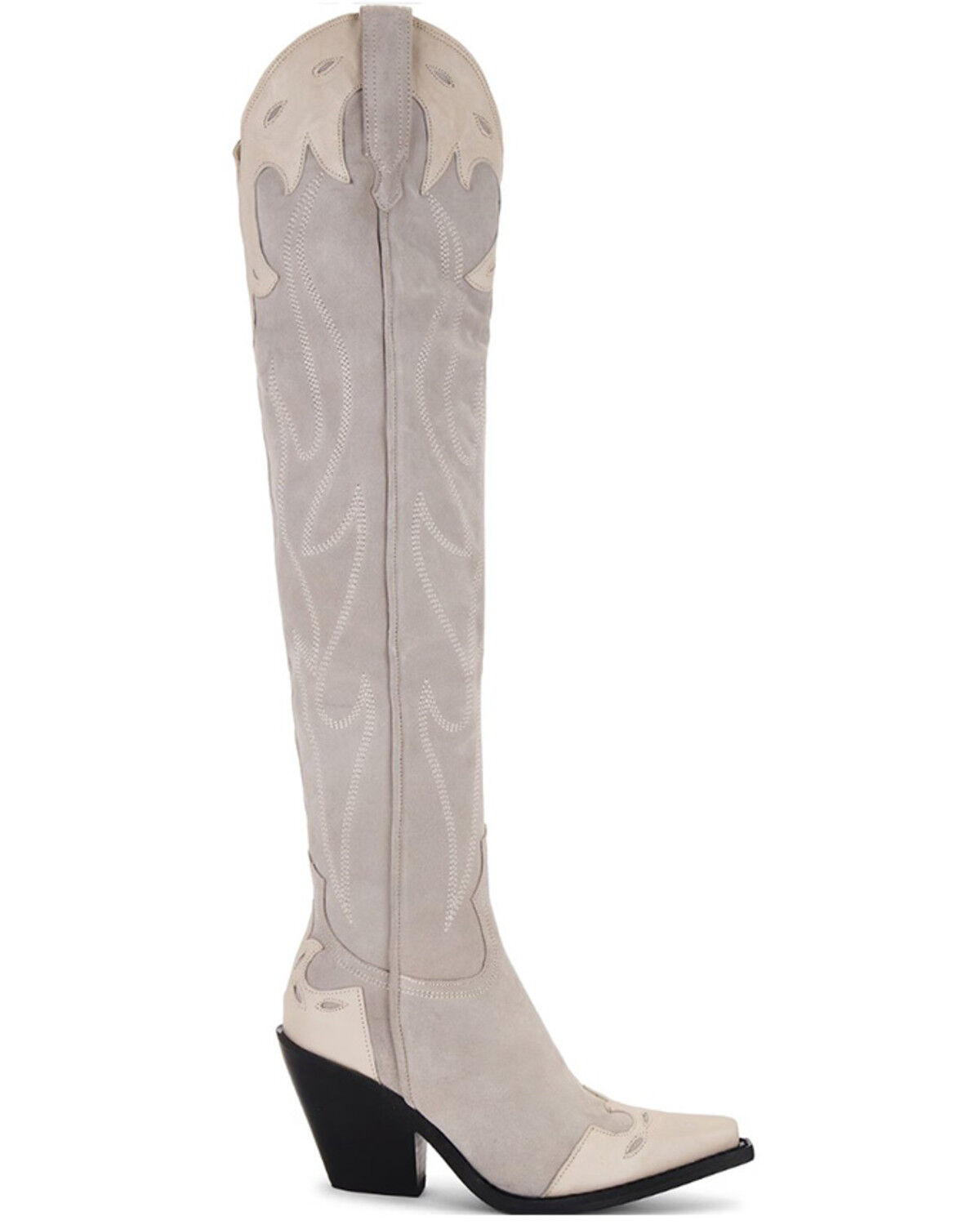 Free People Women's Wild West Suede Tall Western Boots - Snip Toe