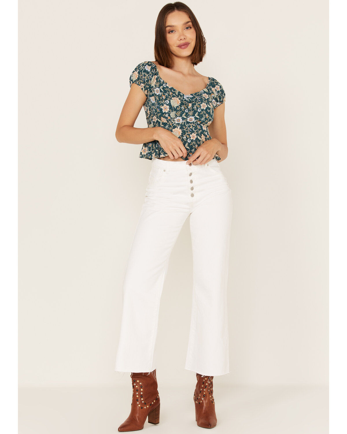 Shyanne Women's Floral Print Flounce Top
