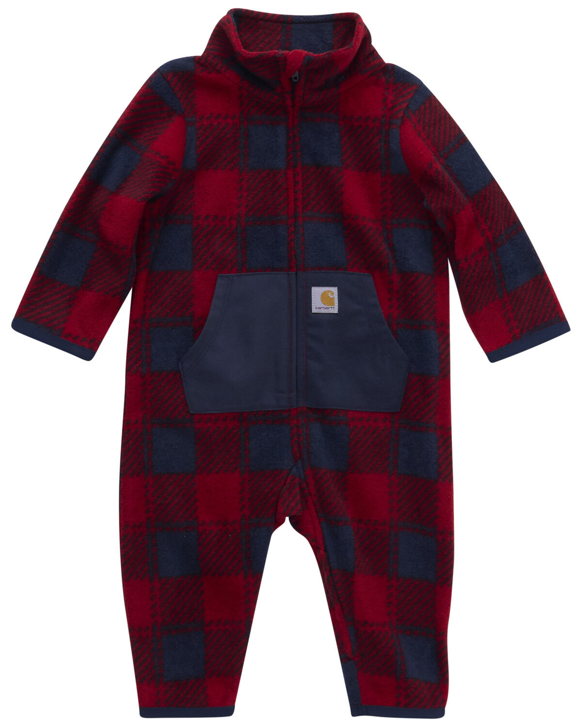 Carhartt Infant Boys' Plaid Print Long Sleeve Zip-Up Onesie