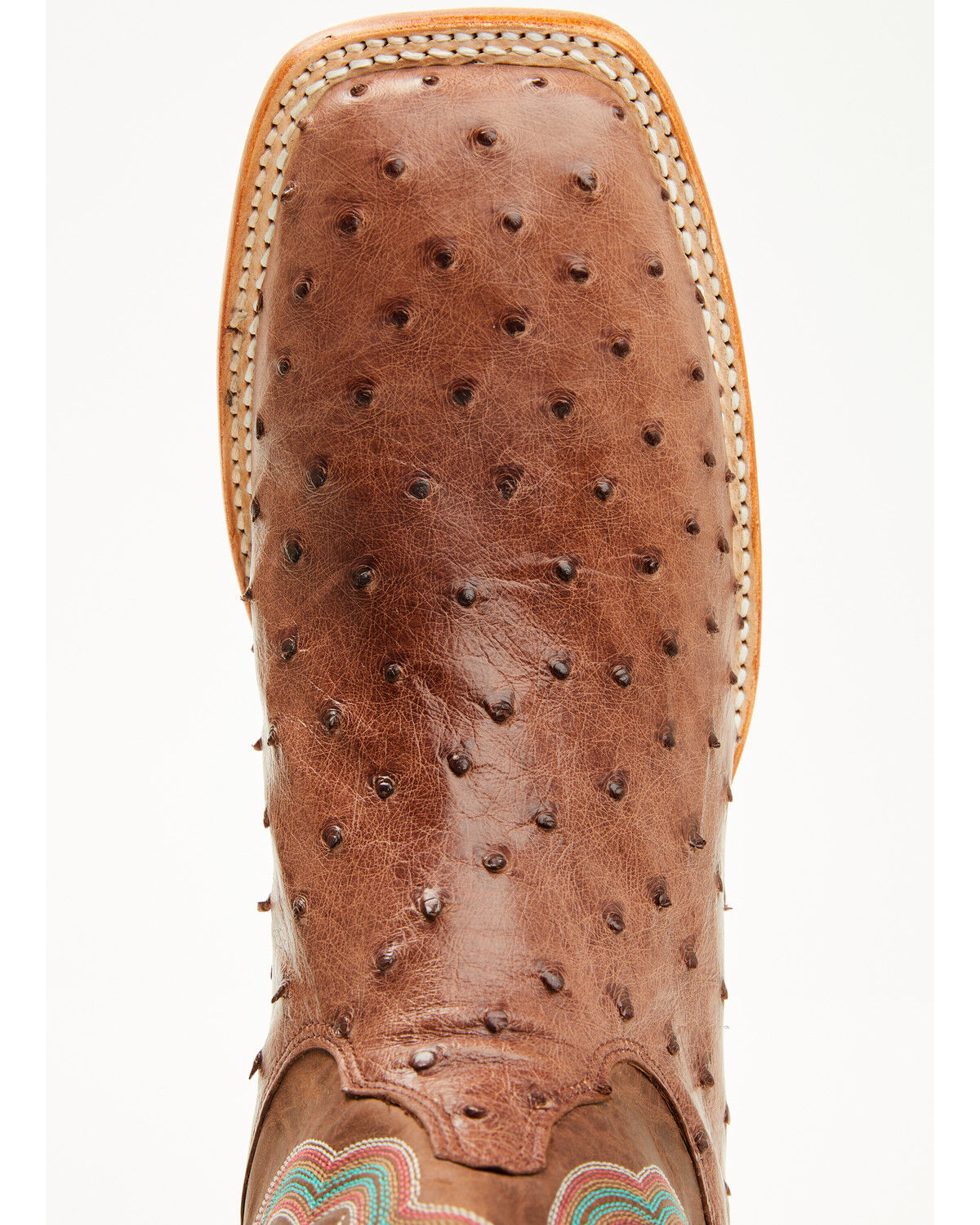 Justin Men's Chisolm Exotic Ostrich Western Boots - Broad Square Toe