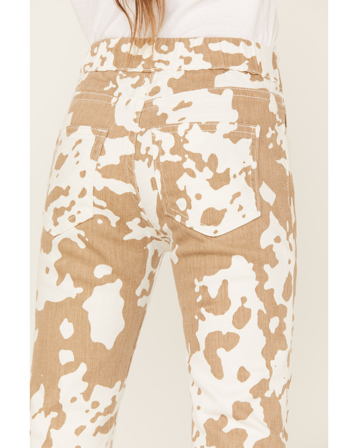 Saint & Hearts Girls' Cowhide Print Pull On Flare Pants