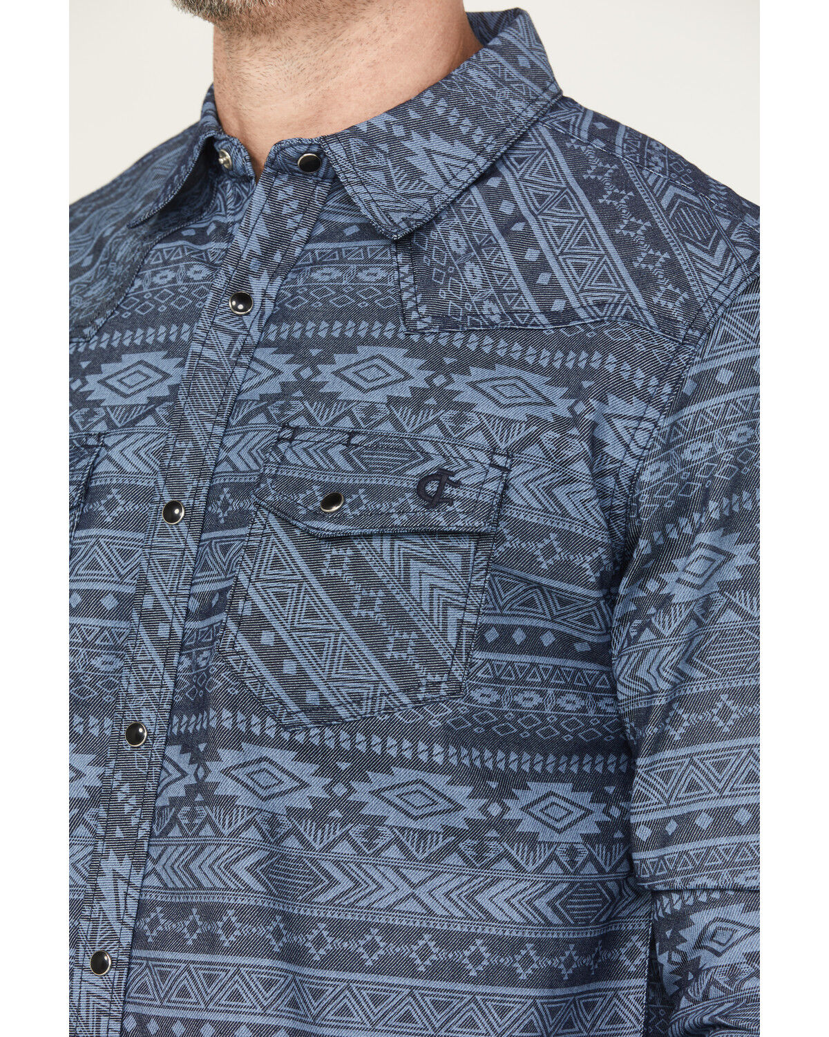 Cody James Men's FR Southwestern Print Lightweight Long Sleeve Snap Western Shirt