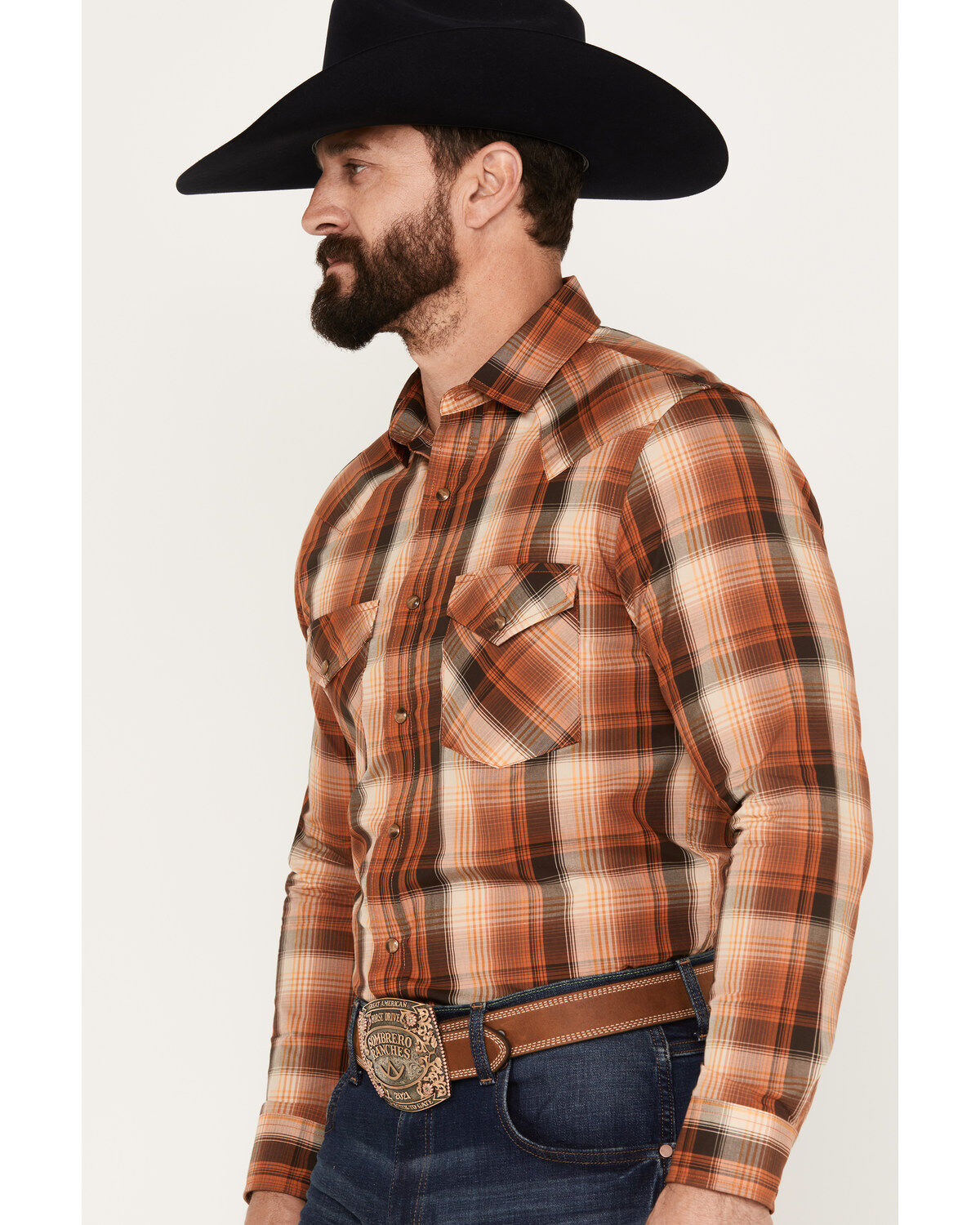 Pendleton Men's Frontier Plaid Long Sleeve Snap Western Shirt