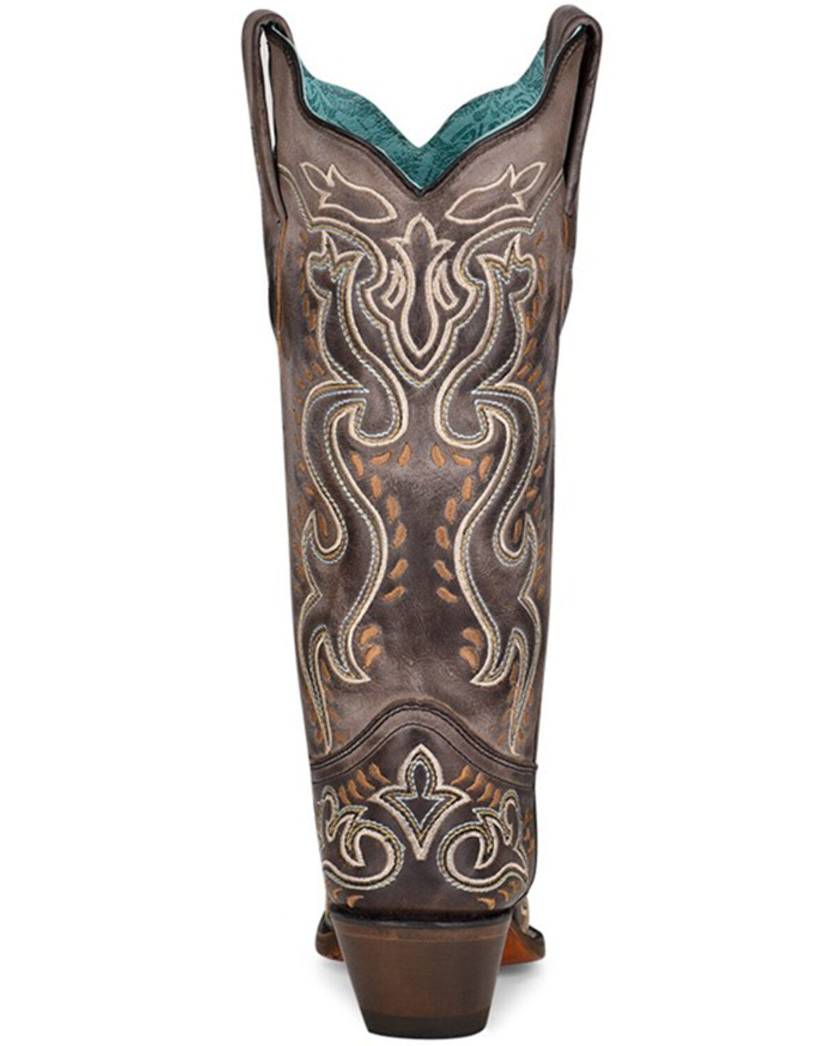 Corral Women's Brown Embroidery Western Boots - Snip Toe