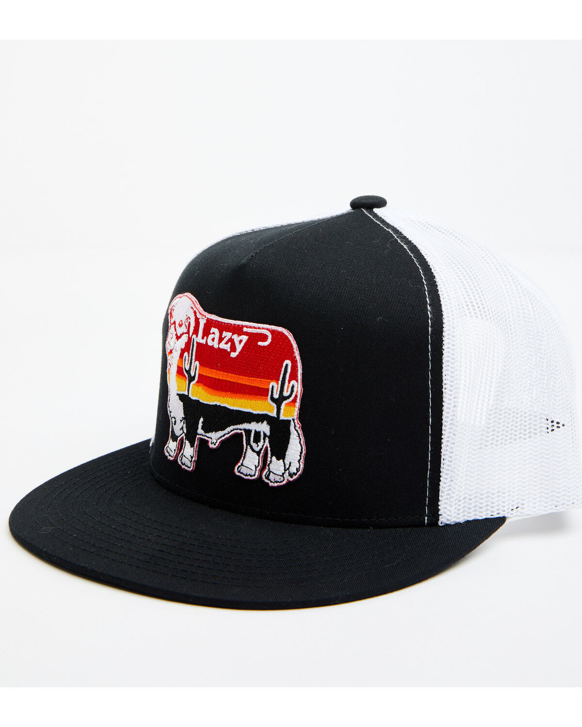 Lazy J Ranch Men's Sunset Cow Patch Mesh-Back Ball Cap