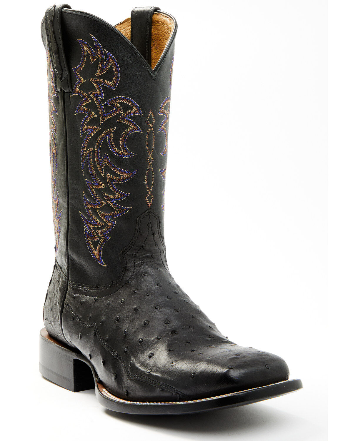 Cody James Men's Exotic Full-Quill Ostrich Western Boots - Broad Square Toe