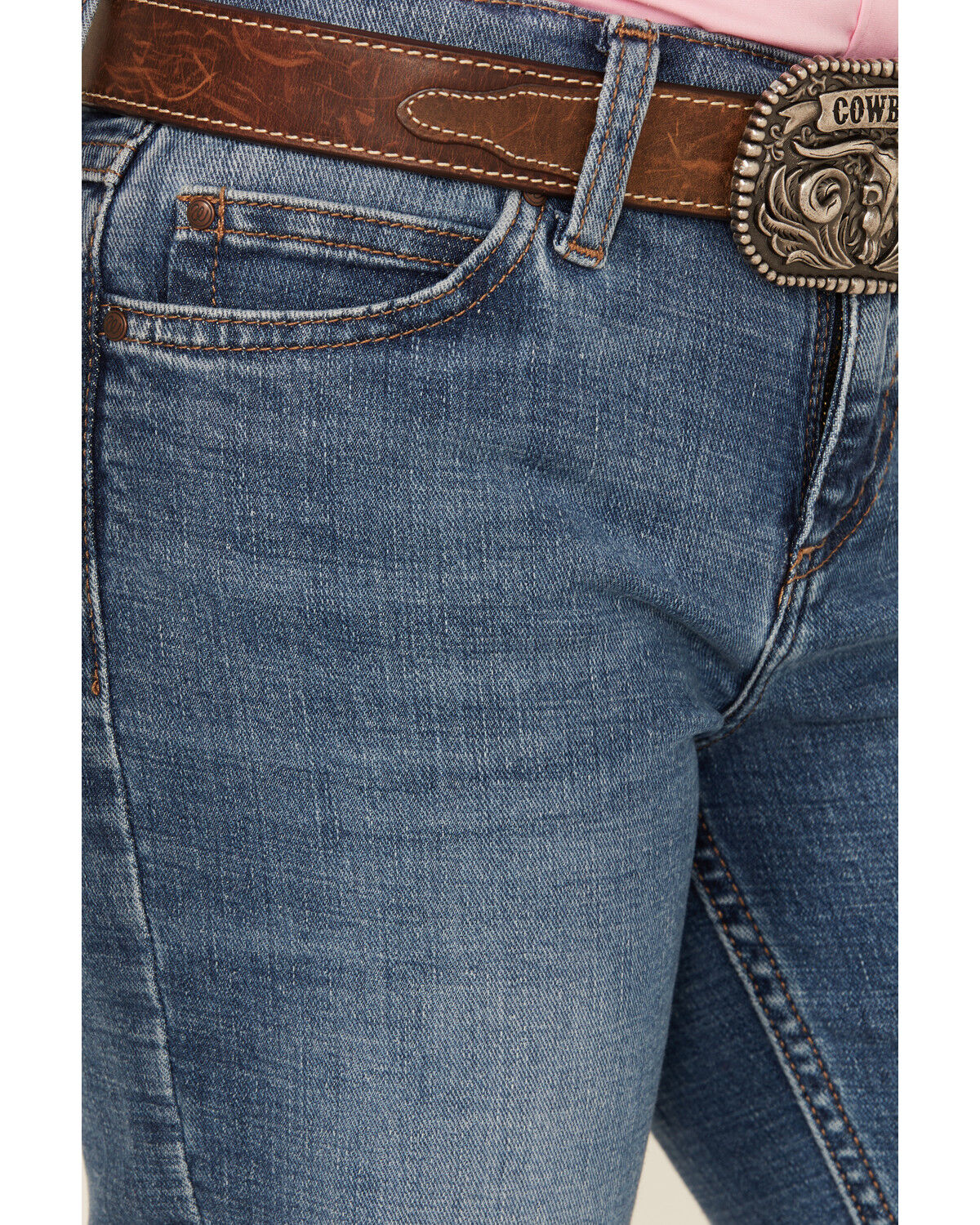 Wrangler Girls' Light Wash Bootcut Stretch Denim Jeans
