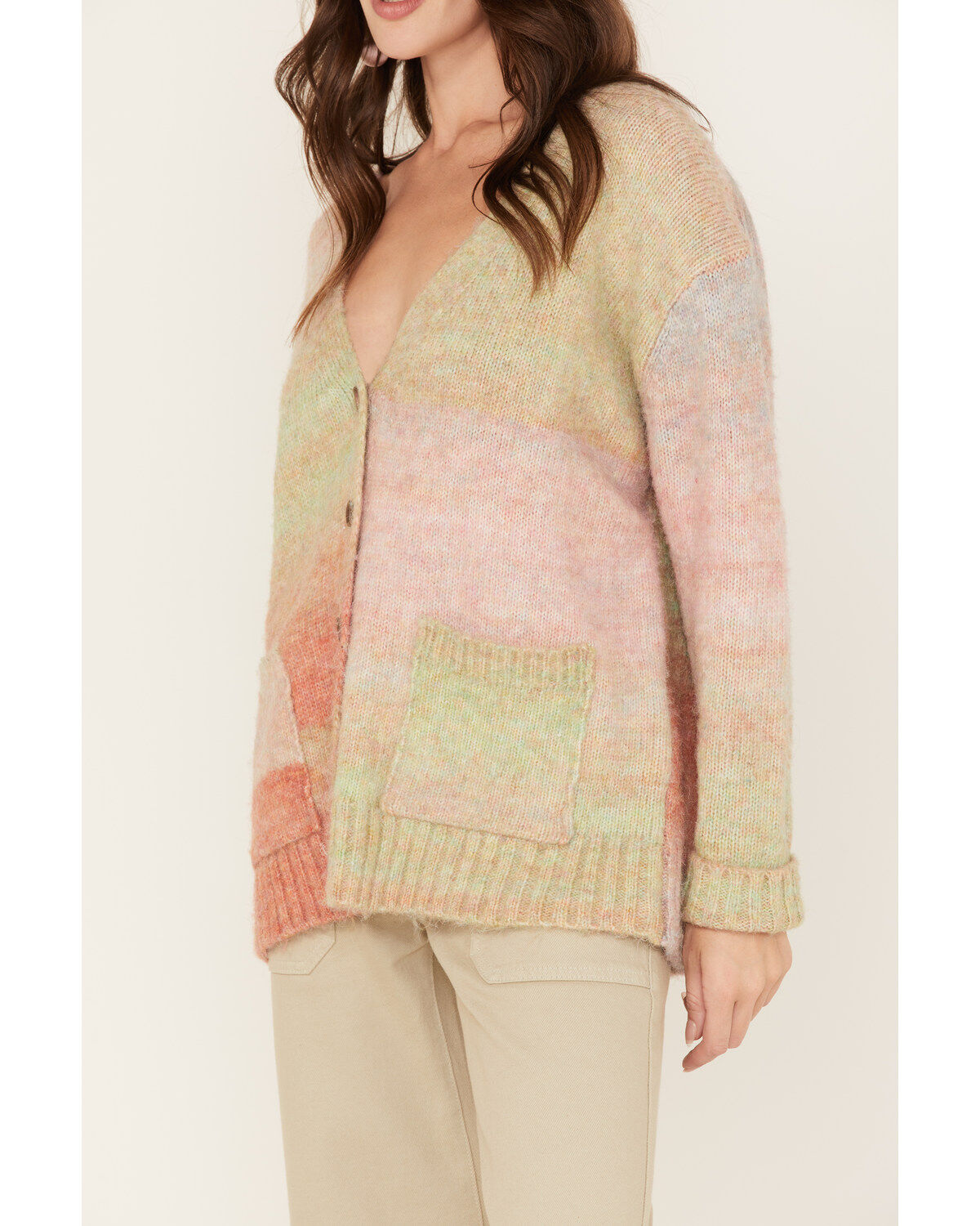 Revel Women's Marled Knit Button-Front Cardigan