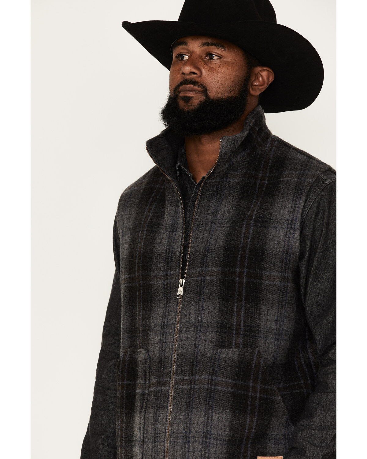 Powder River Outfitters Men's Large Plaid Print Wool Vest
