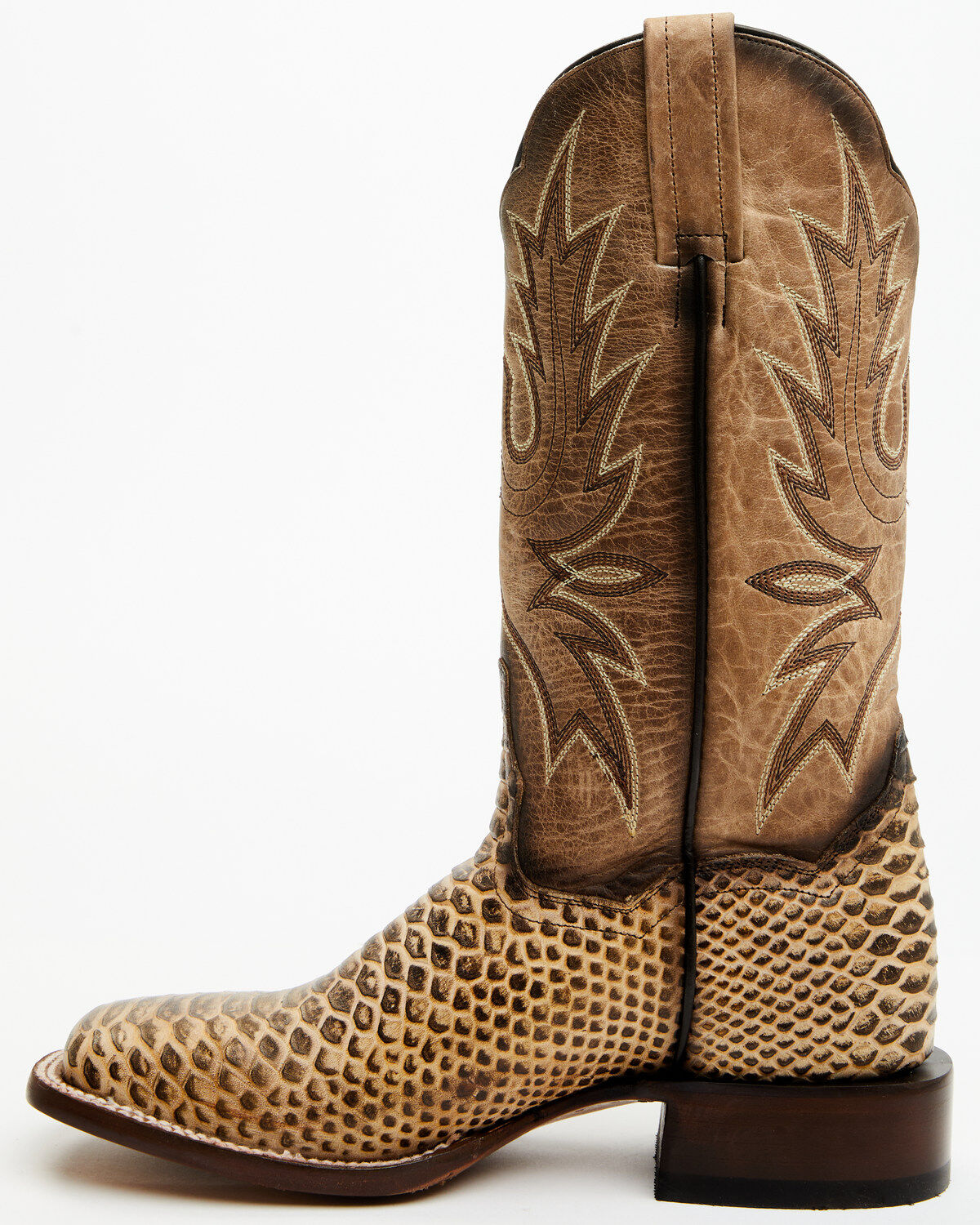 Dan Post Women's 12" Faux Python Western Boots - Broad Square Toe