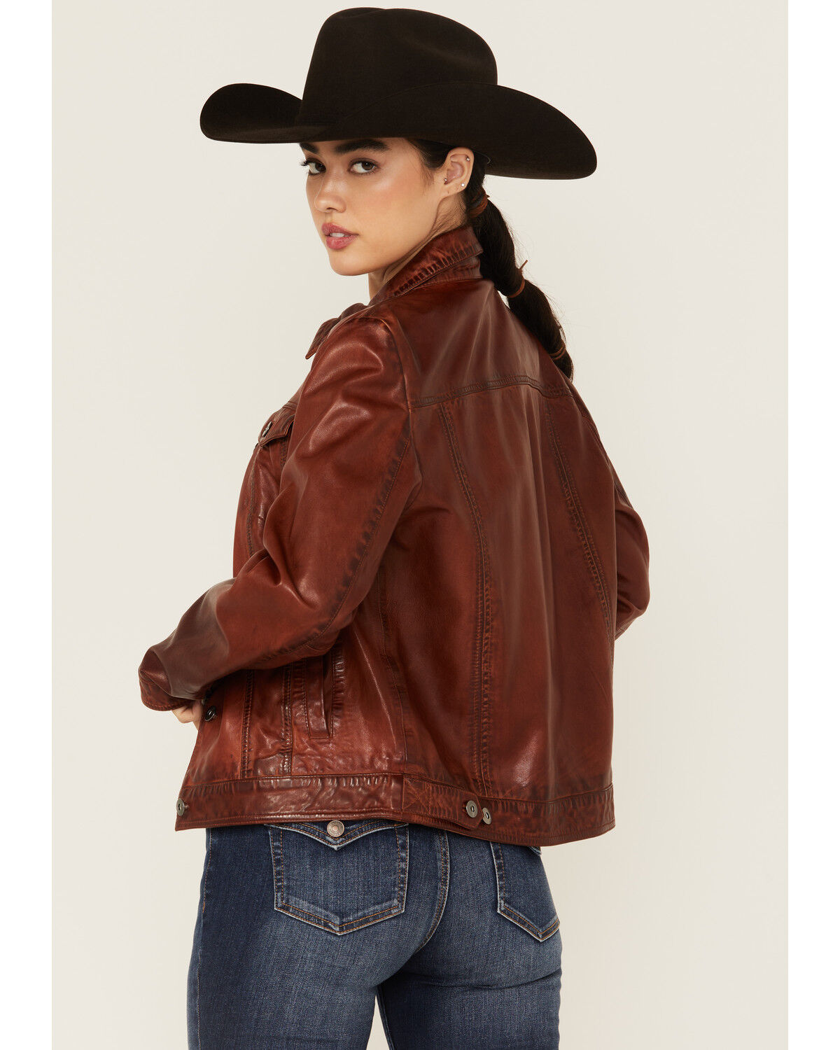 Scully Women's Leather Trucker Jacket