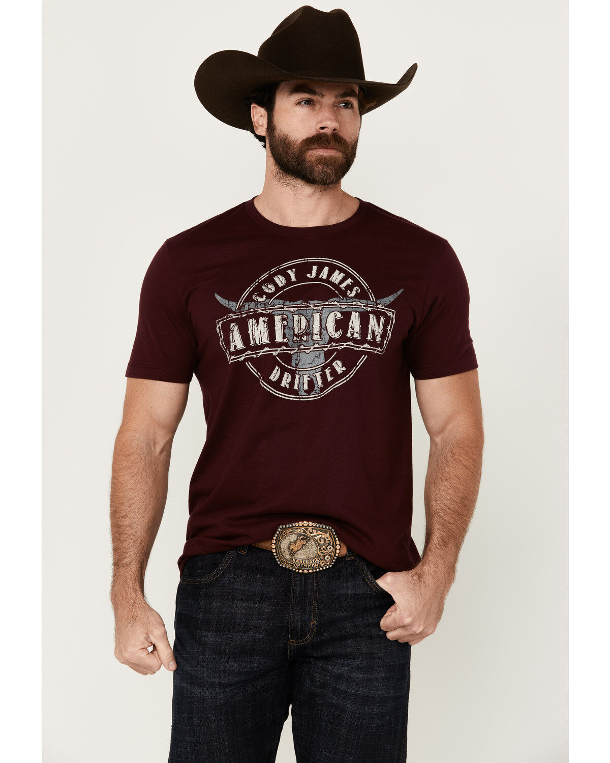 Cody James Men's Bull Banner Short Sleeve Graphic T-Shirt
