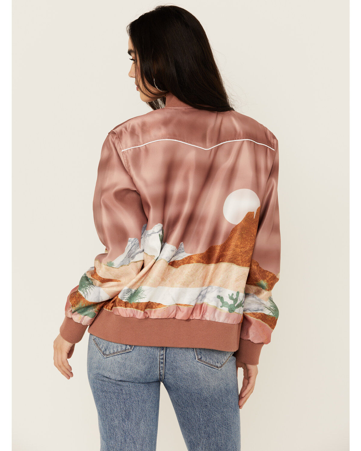 Hooey Women's Desert Land Satin Bomber Jacket