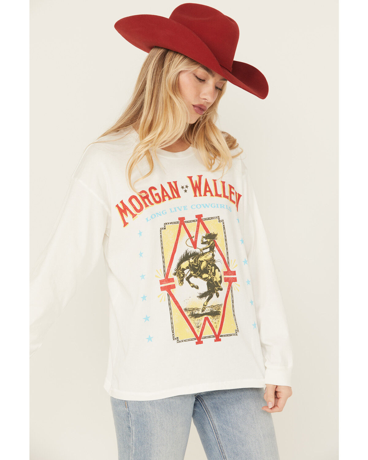 Day Dreamer Women's Morgan Wallen Long Live Cowgirls Long Sleeve Graphic Tee