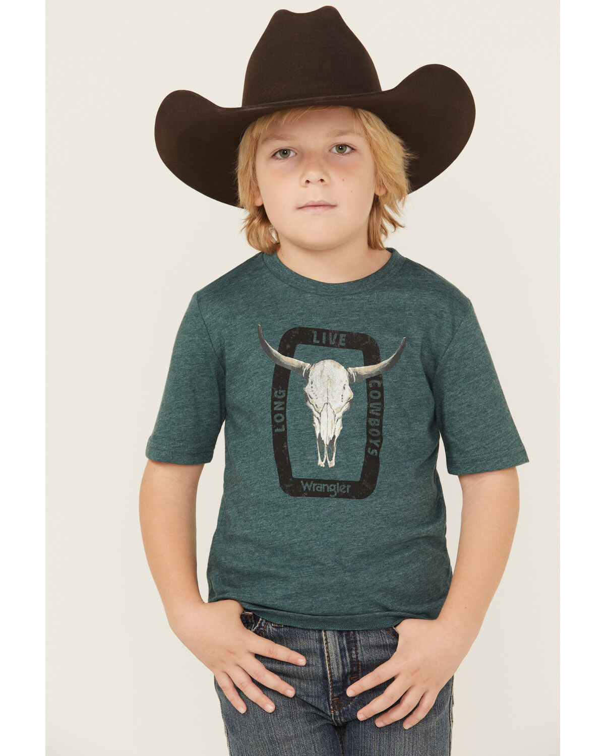 Wrangler Boys' Steerhead Short Sleeve Graphic T-Shirt