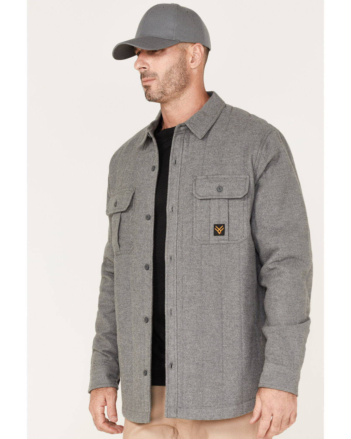 Hawx Men's Channel Quilted Flannel Button-Down Shirt Jacket - Big & Tall