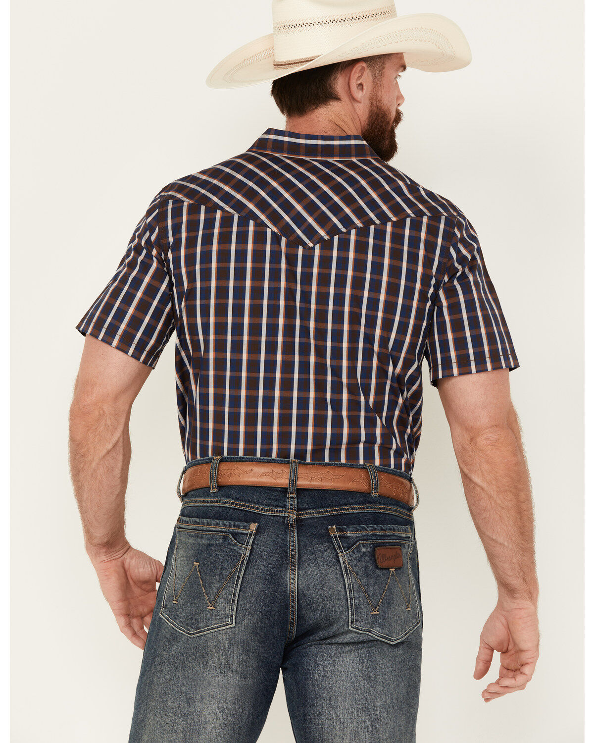 Cody James Men's Joe Plaid Print Short Sleeve Snap Western Shirt