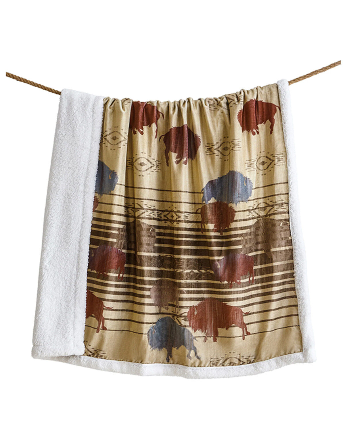 HiEnd Accents Home On The Range Campfire Sherpa Throw