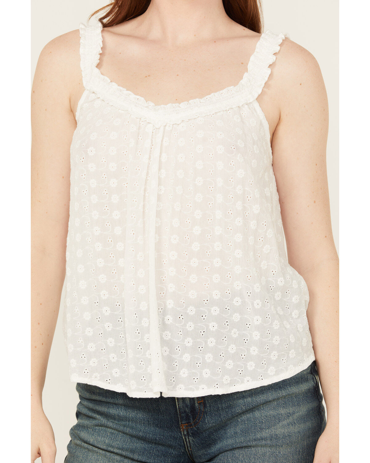 Eyeshadow Women's Eyelet Tank Top