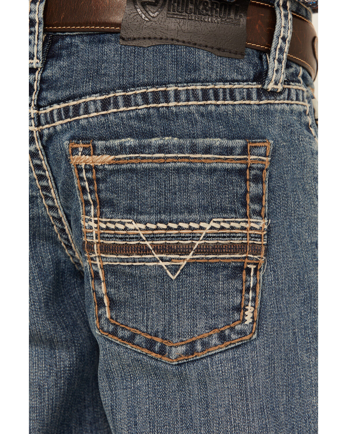 Rock & Roll Denim Boys' Medium Wash Bootcut Stretch Denim Jeans