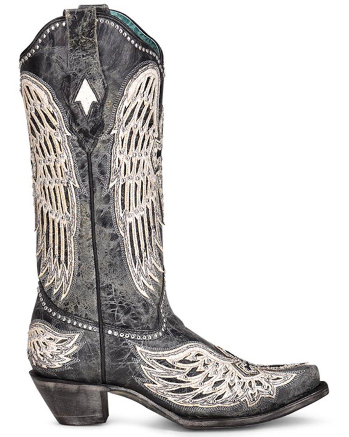 Corral Women's Cross & Wings Overlay Western Boots - Snip Toe