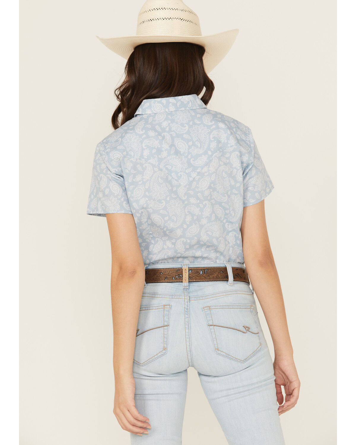 Wrangler Retro Women's Boot Barn Exclusive Paisley Print Short Sleeve Pearl Snap Western Shirt