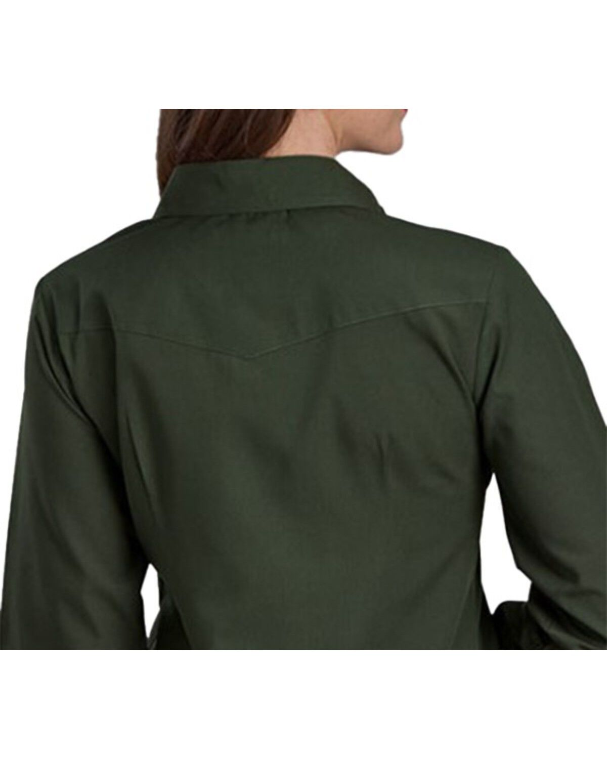 Roper Women's Solid Long Sleeve Snap Western Shirt