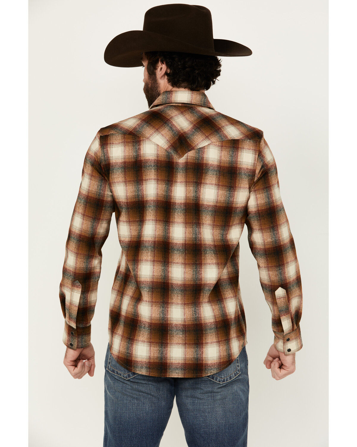 Pendleton Men's Canyon Plaid Print Long Sleeve Snap Western Shirt