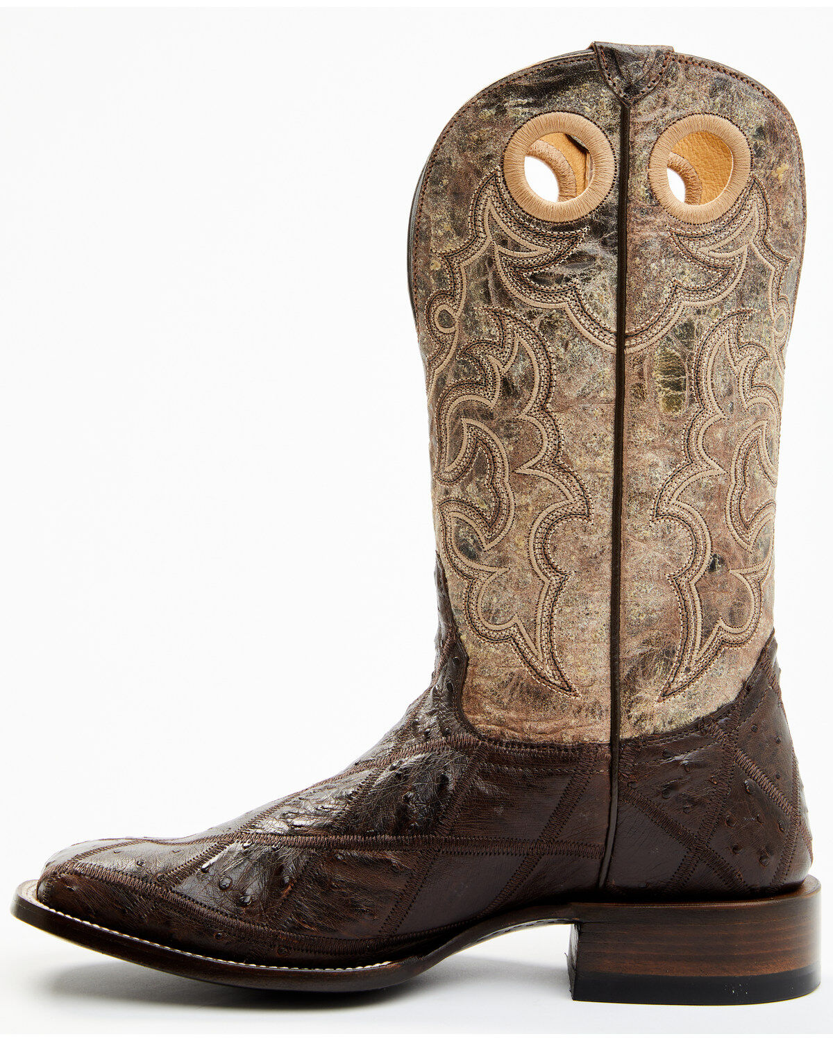 Cody James Men's Exotic Full Quill Ostrich Western Boots - Broad Square Toe