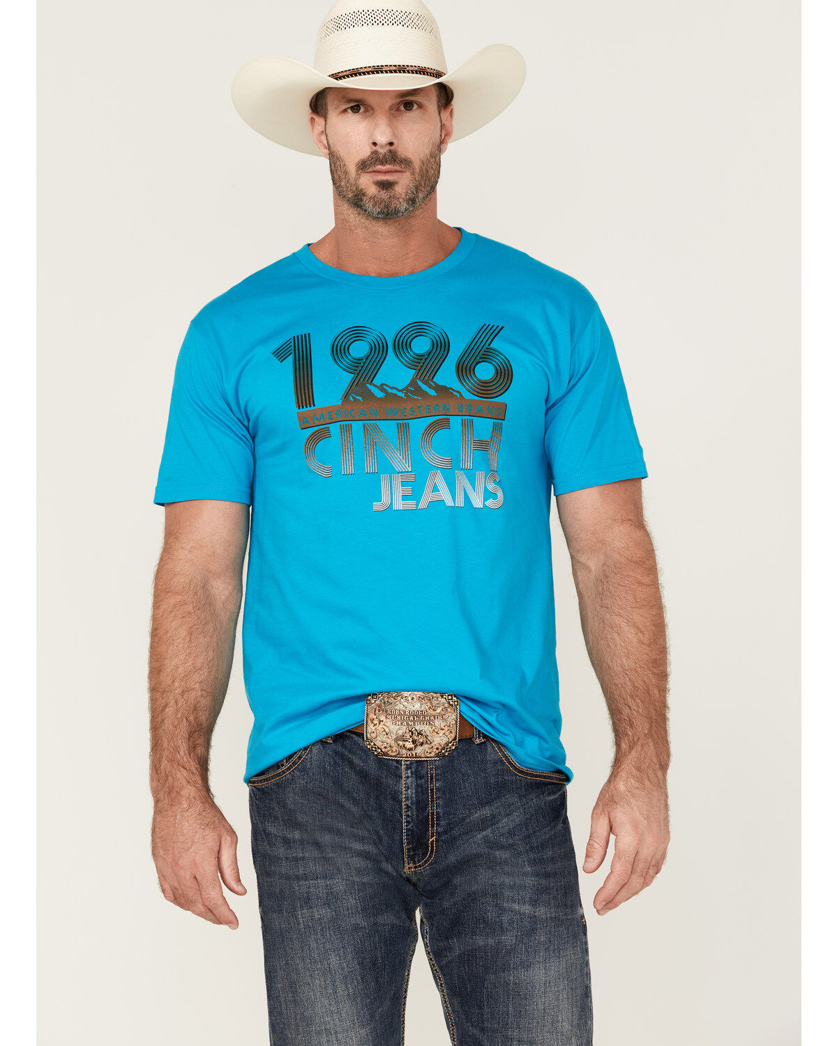 Cinch Men's Large Retro Logo Graphic T-Shirt