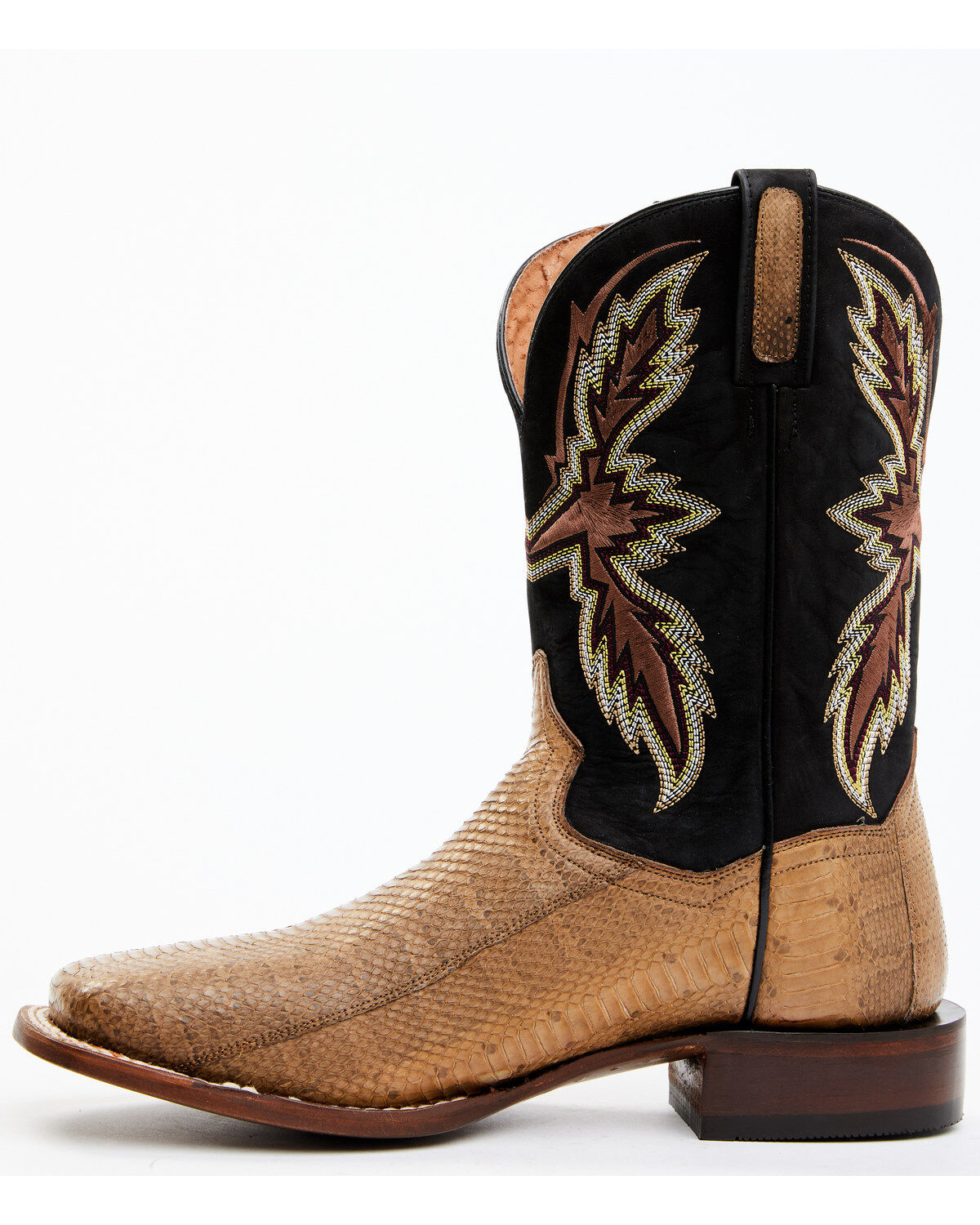 Dan Post Men's Taupe Water Snake Exotic Western Boots - Broad Square Toe