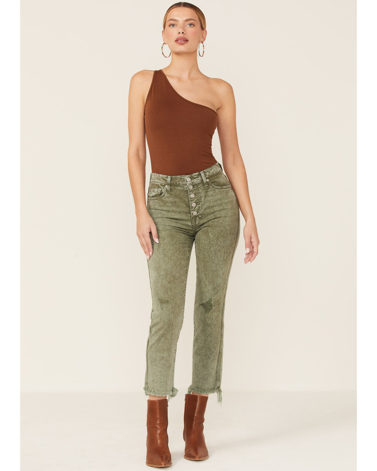 7 For All Mankind Women's Vintage High Rise Crop Jeans